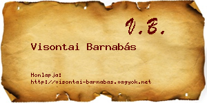 Visontai Barnabás névjegykártya